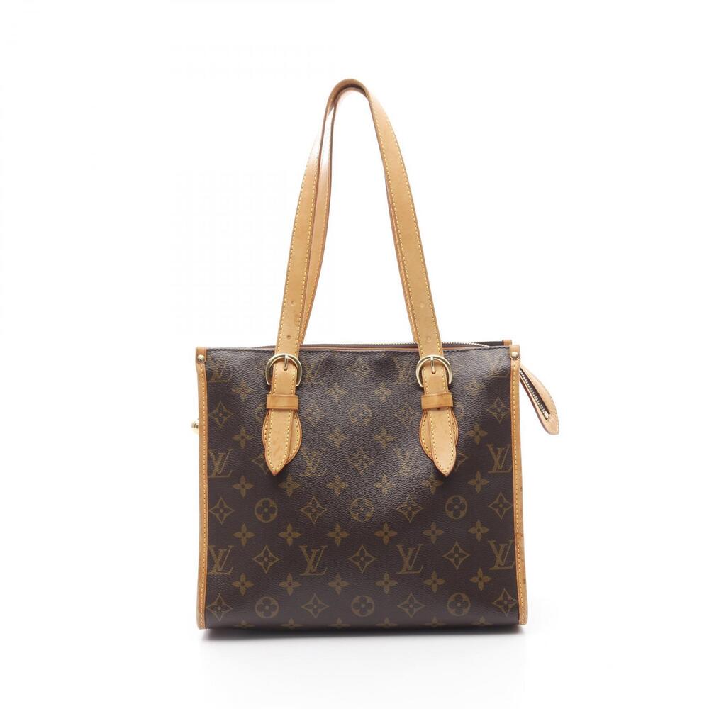 Louis Vuitton Popincourt Monogram Tote Bag Canvas Leather Brown